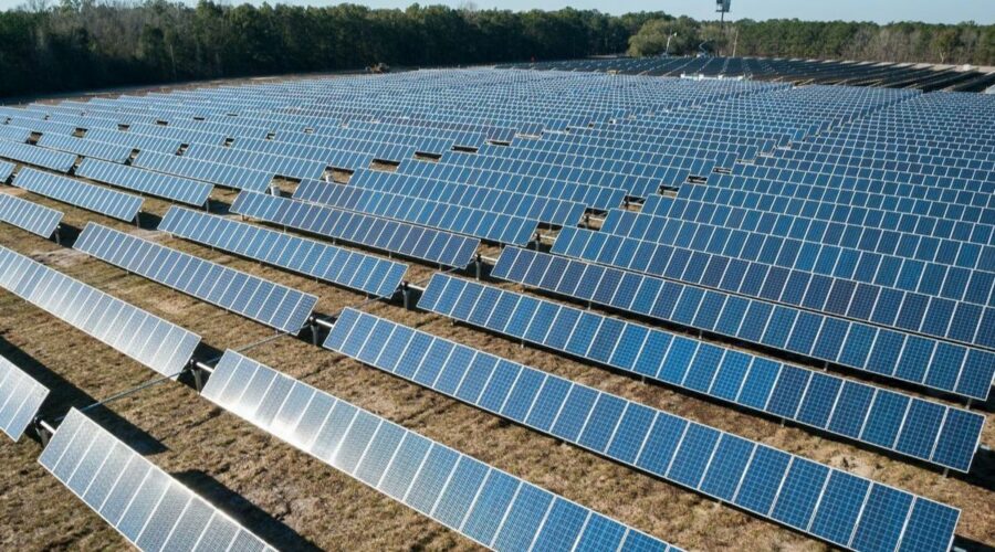 Solar Panels in field